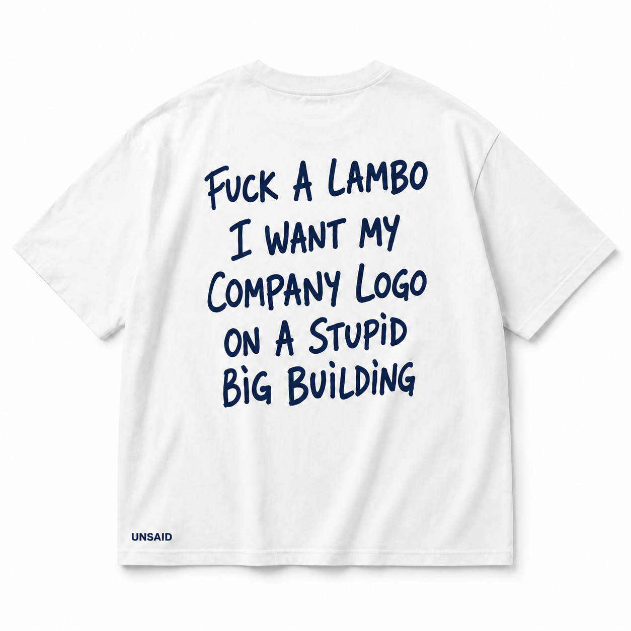 FUCK A LAMBO/WANT MY COMPANY LOGO ON A BUILDING